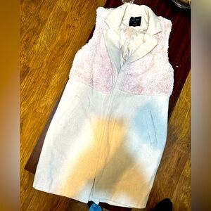 Love Tree Sleeveless Long Sweater Vest Open Front